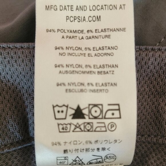 Patagonia Baggies Women 14 Gray Board Shorts Nylon Worn Wear Zip Pocket Active - Picture 8 of 11